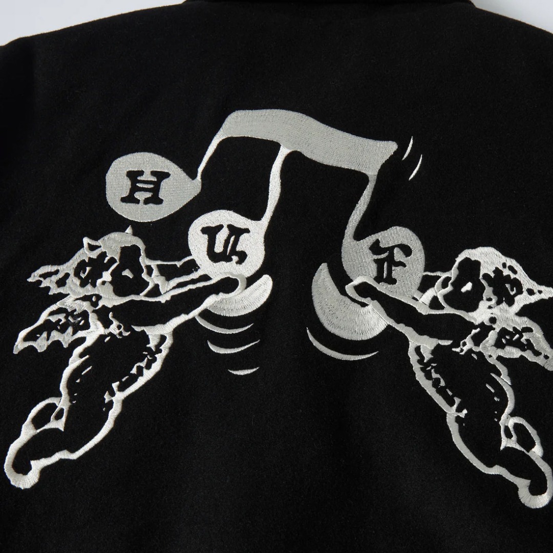HUF SONG VARSITY JACKET JK00439-BLACK Black