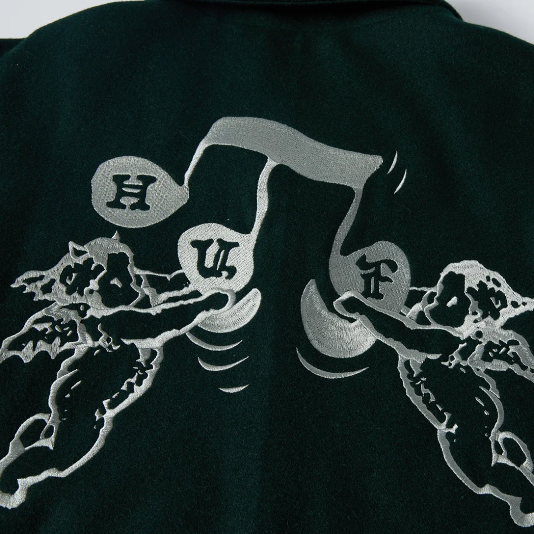 HUF SONG VARSITY JACKET JK00439-HUNTG Πράσινο