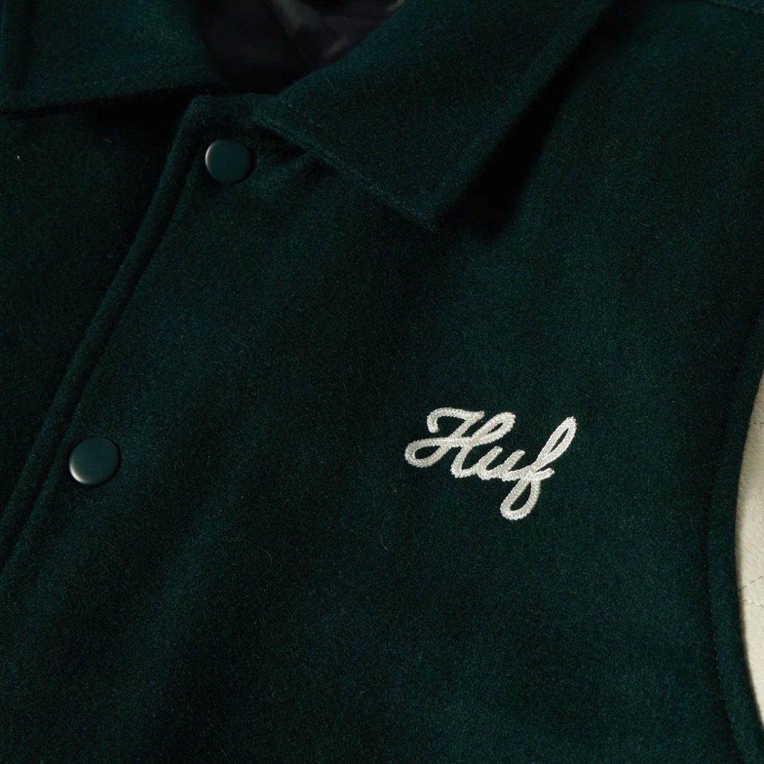 HUF SONG VARSITY JACKET JK00439-HUNTG Πράσινο