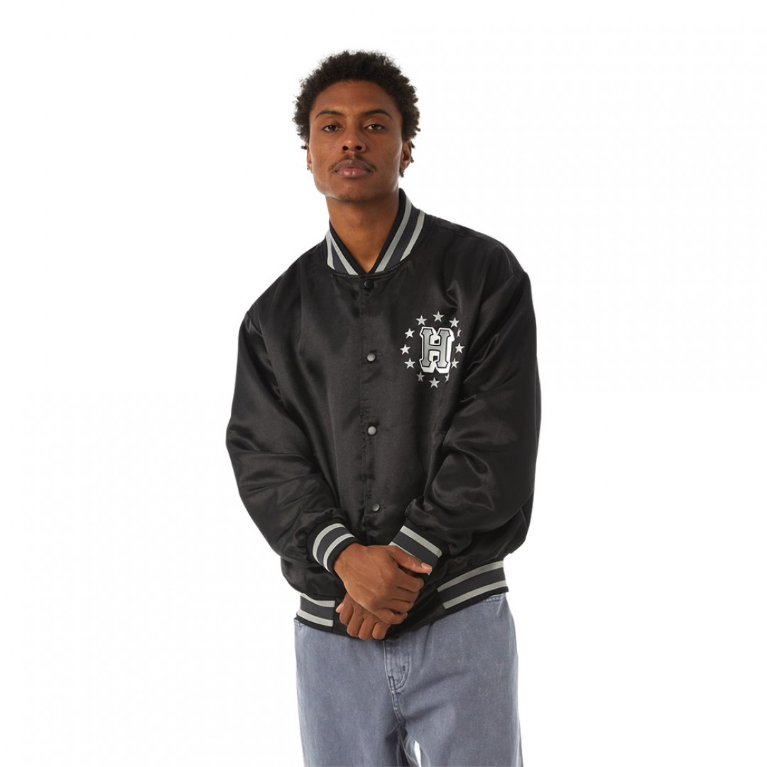 HUF GALACTIC STACK BASEBALL JACKET JK00409-BLACK Μαύρο