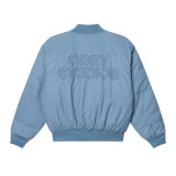 OBEY STUDIOS MA-1 BOMBER 121800594-BGY Σιελ Εικόνα 2
