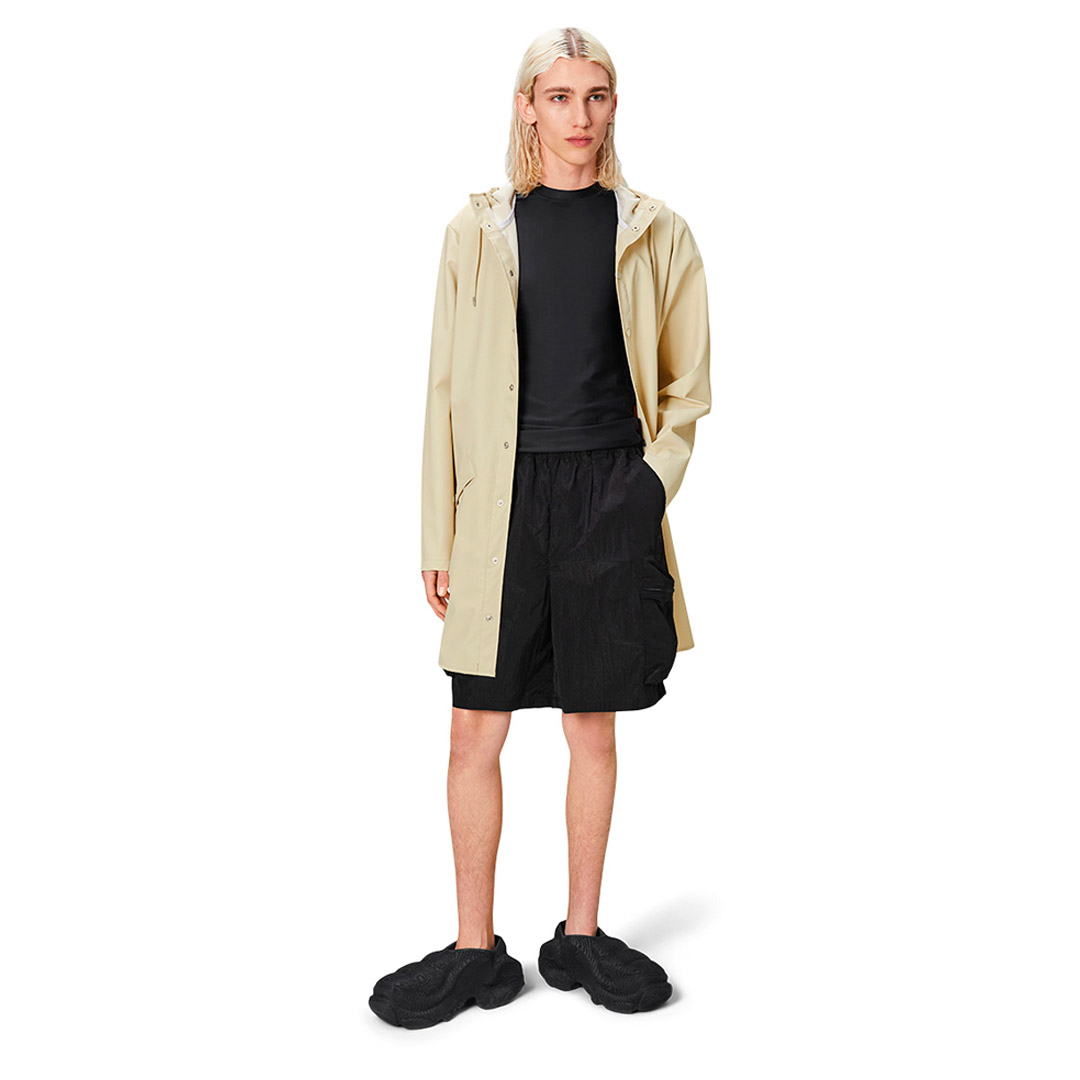 RAINS LONG JACKET W3 12020-26 Εκρού