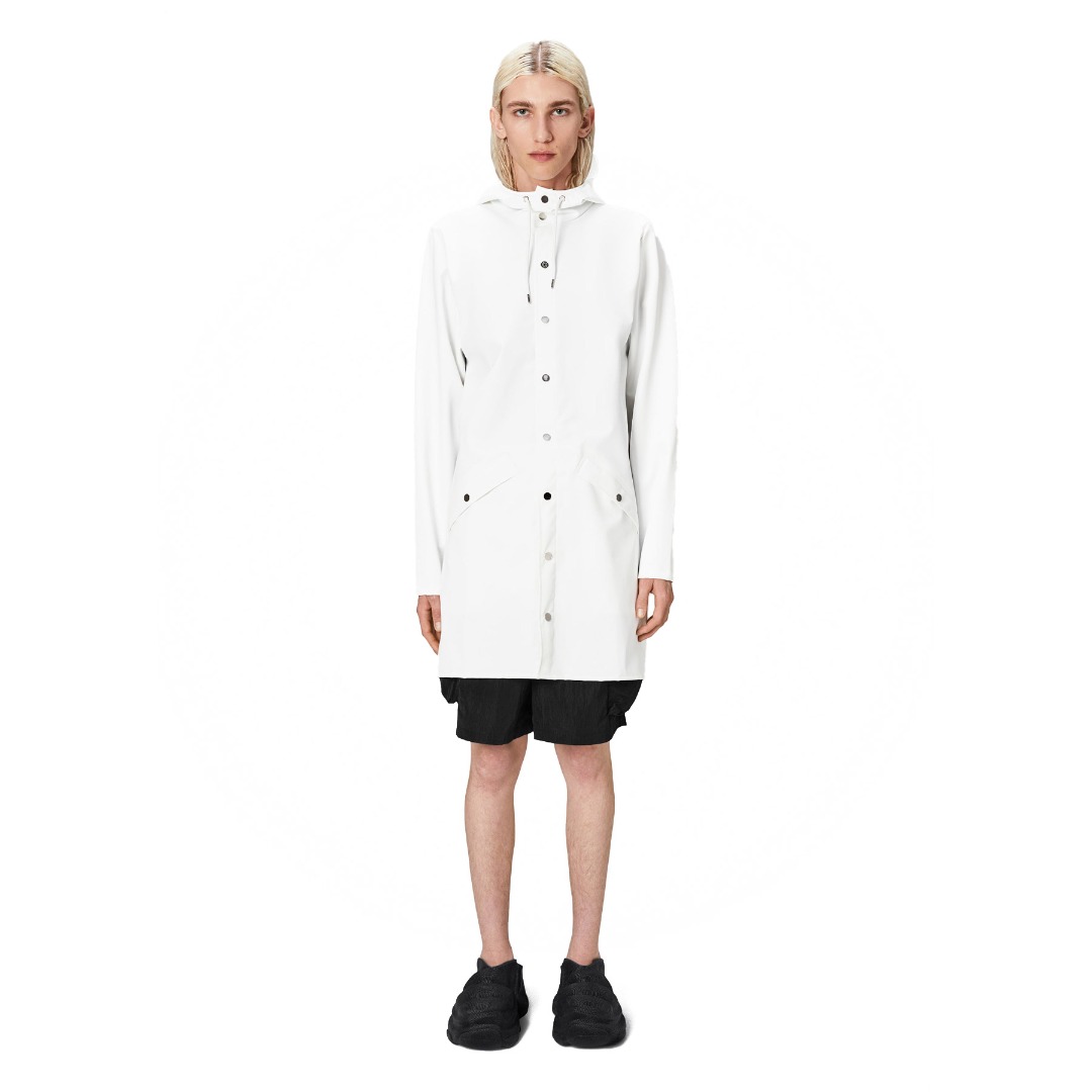 RAINS LONG JACKET W3 12020-30 Εκρού
