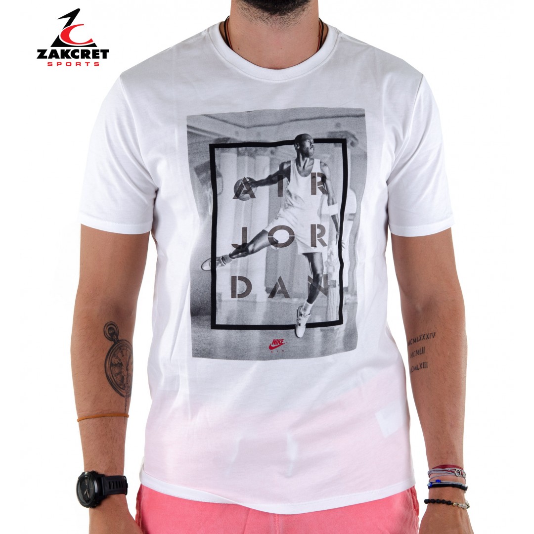 TShirt NIKE AIR JORDAN 4 HANGTIME 807787-100 Λευκό