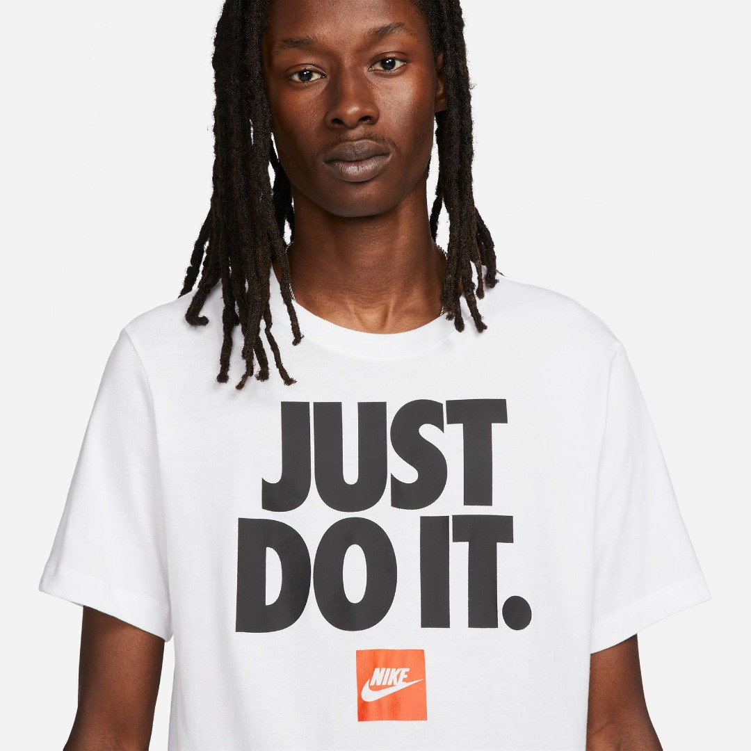 NIKE M NSW TEE FRAN JDI VERBIAGE DZ2989-100 Λευκό