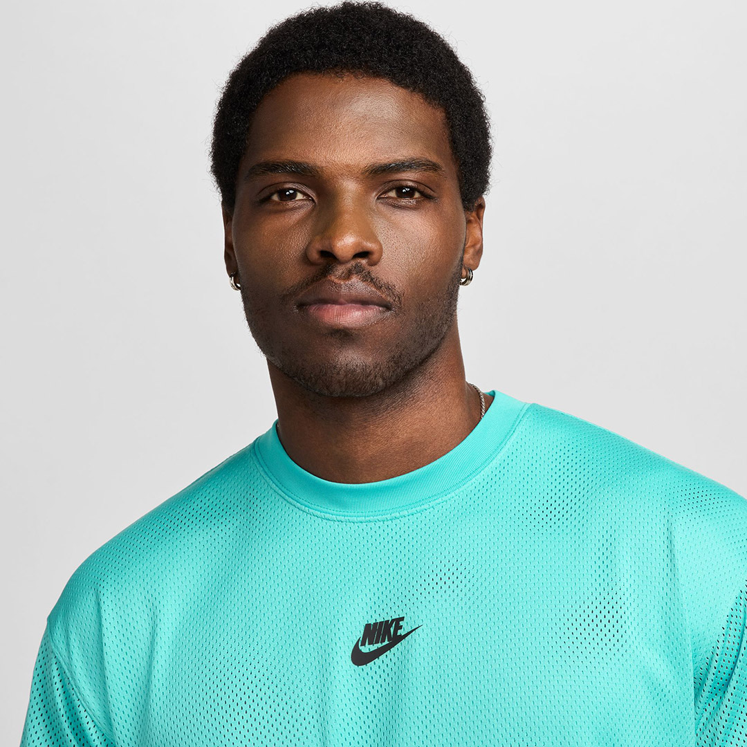 NIKE M NSW MESH M90 SS TOP HQ1983-345 Turquoise