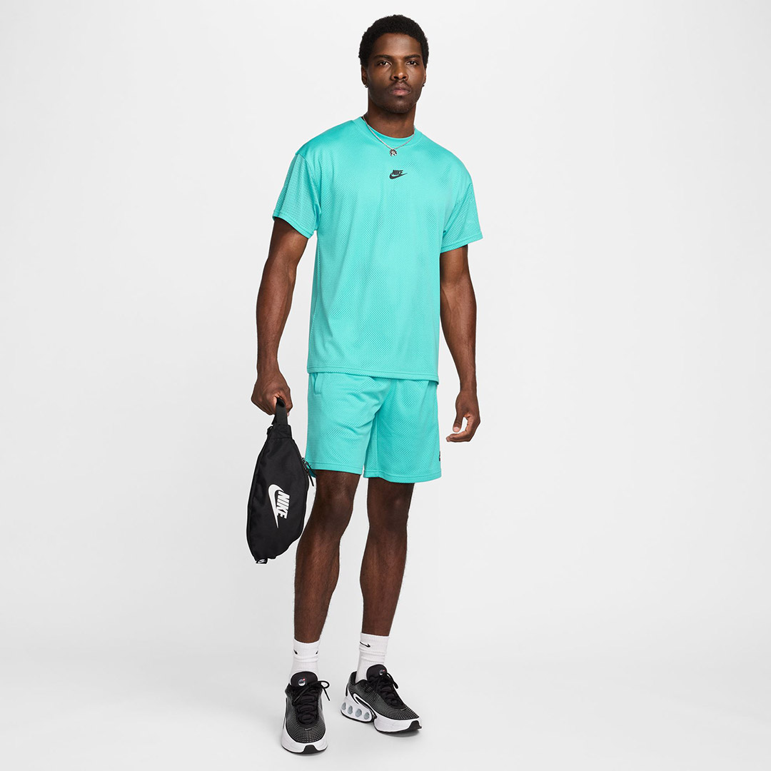 NIKE M NSW MESH M90 SS TOP HQ1983-345 Turquoise