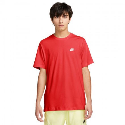 NIKE SPORTSWEAR CLUB MEN'S T-SHIRT AR4997-657 Κόκκινο