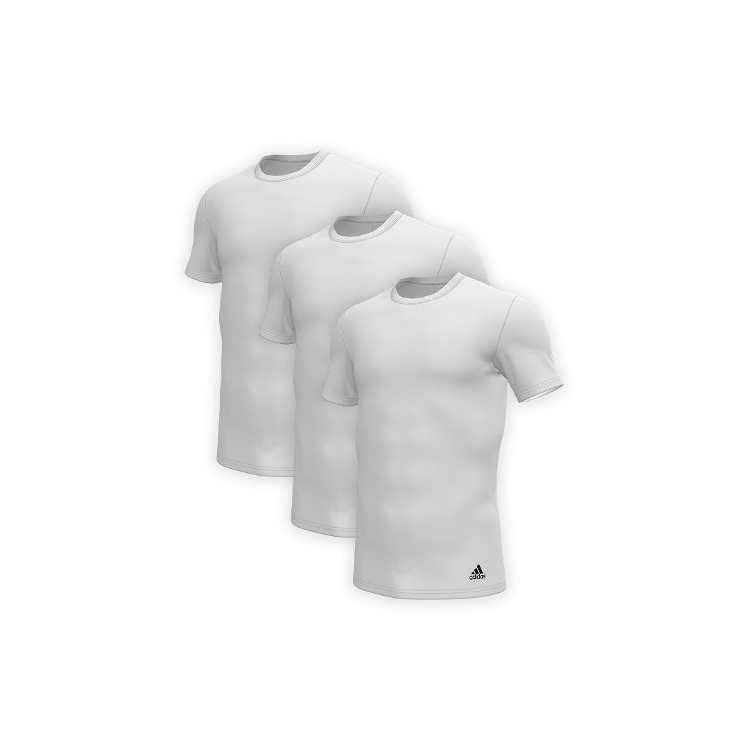 adidas ACTIVE CORE COTTON SHIRTS CREW NECK T-SHIRT 3PK 4A1M04-100 White