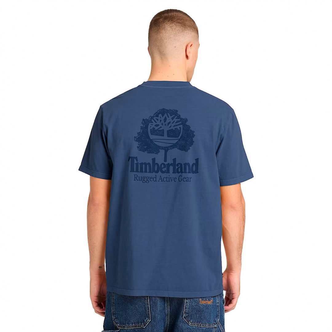 TIMBERLAND RUGGED ACTIVE GEAR BACK GRAPHIC TEE TB0A5MU6EYO-EYO Μπλε