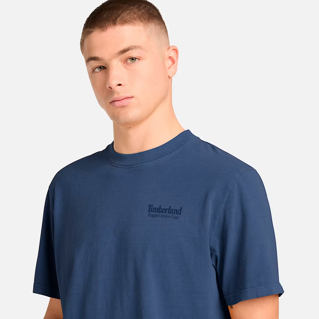 TIMBERLAND RUGGED ACTIVE GEAR BACK GRAPHIC TEE TB0A5MU6EYO-EYO Μπλε