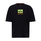 ALPHA INDUSTRIES SATIN LOGO T 148513-03 Μαύρο Εικόνα 