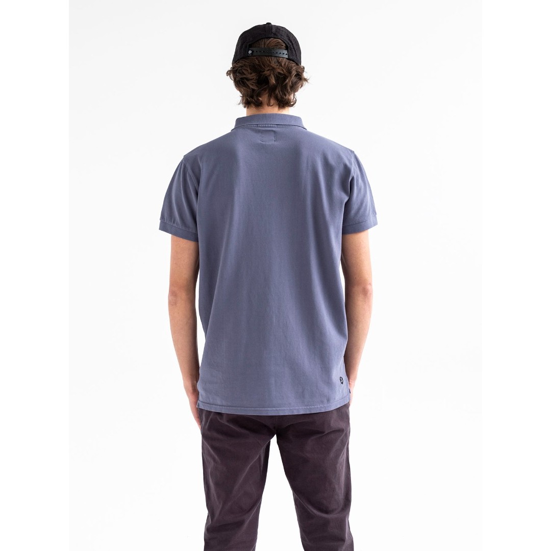BASEHIT MEN'S GARMENT DYED POLO 201.BM35.70GD-GD STONE BLUE Μπλε