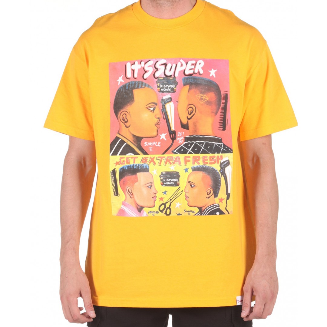 DIAMOND SUPPLY FRESH S/S TEE DIAA20DMPA009-GOLD Πορτοκαλί