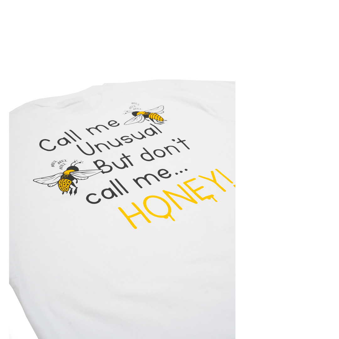 BEE UNUSUAL DON'T CALL ME HONEY T-SHIRT AT-251330-WHITE Λευκό