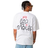 BEE UNUSUAL GOD SMOKES OVERSIZED T-SHIRT AT-251342-WHITE Λευκό Εικόνα 0
