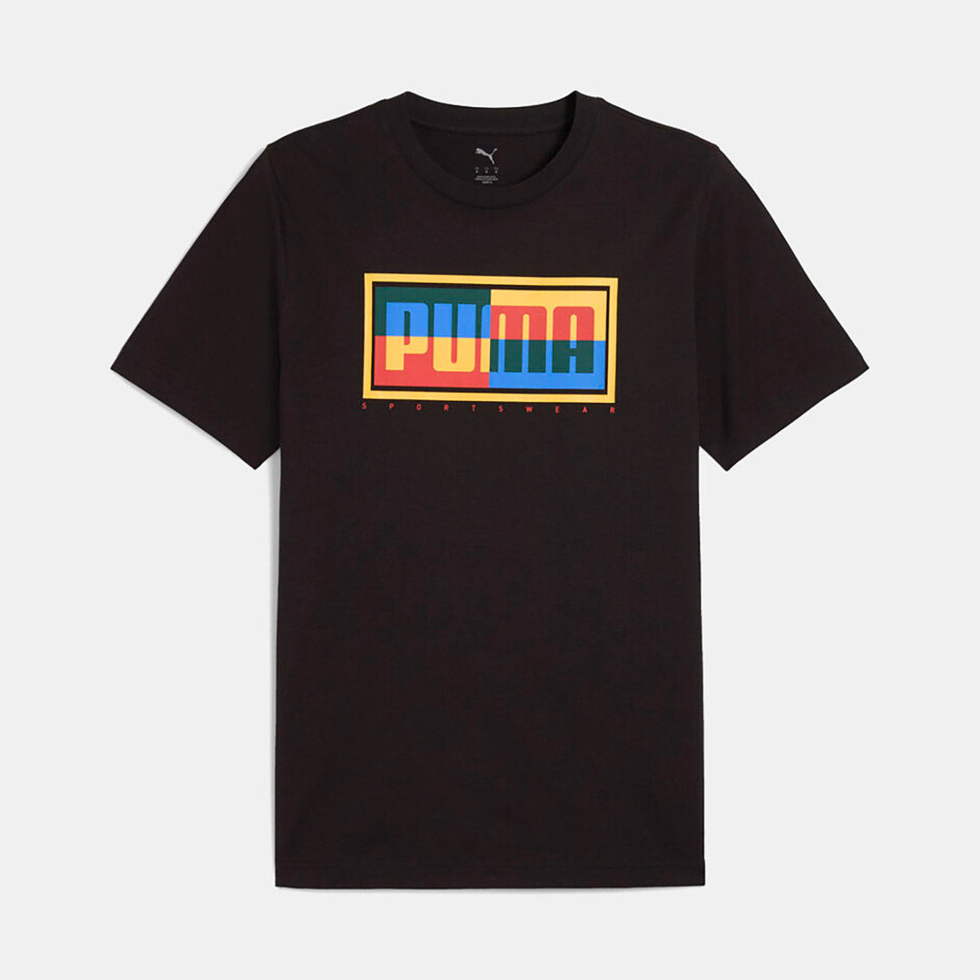 PUMA GRAPHICS PUMA BOX TEE 684827-01 Μαύρο
