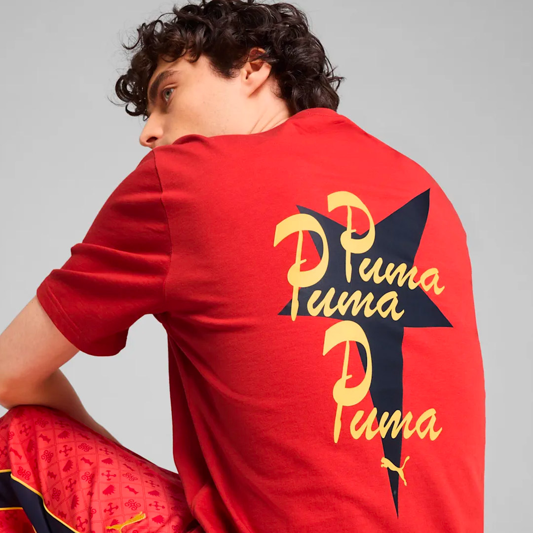PUMA WARDROBE ESS ROAD TO UNITY GRAPHIC TEE 629617-15 Κόκκινο