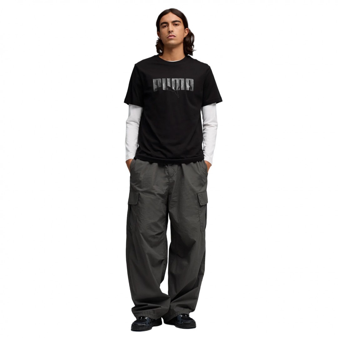 PUMA ESS LOGO LAB STORY 2 TEE 692026-01 Μαύρο