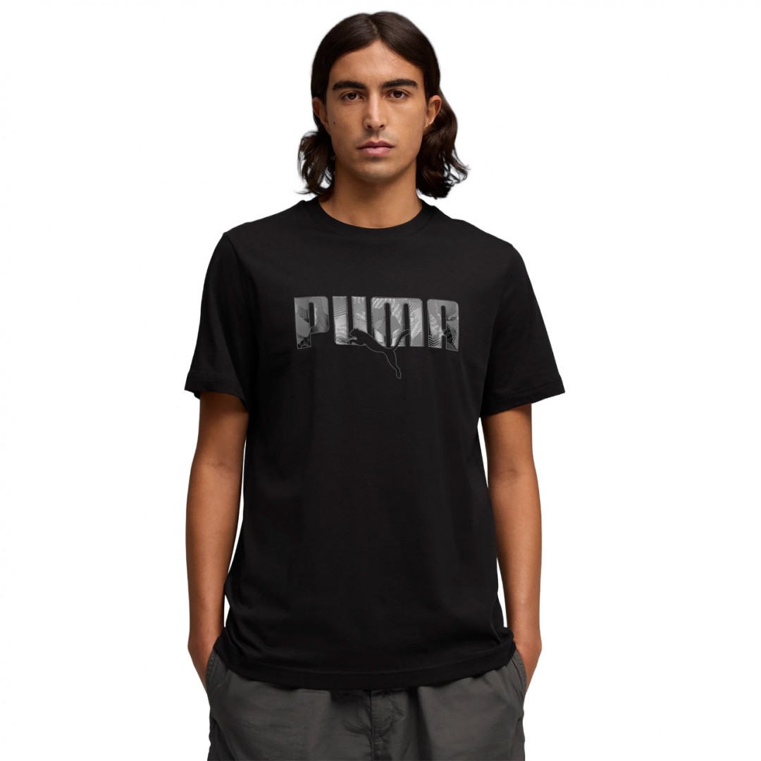 PUMA ESS LOGO LAB STORY 2 TEE 692026-01 Μαύρο