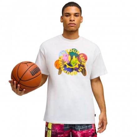 PUMA HOOPTOPIA IS LIFE TEE 632882-01 Λευκό