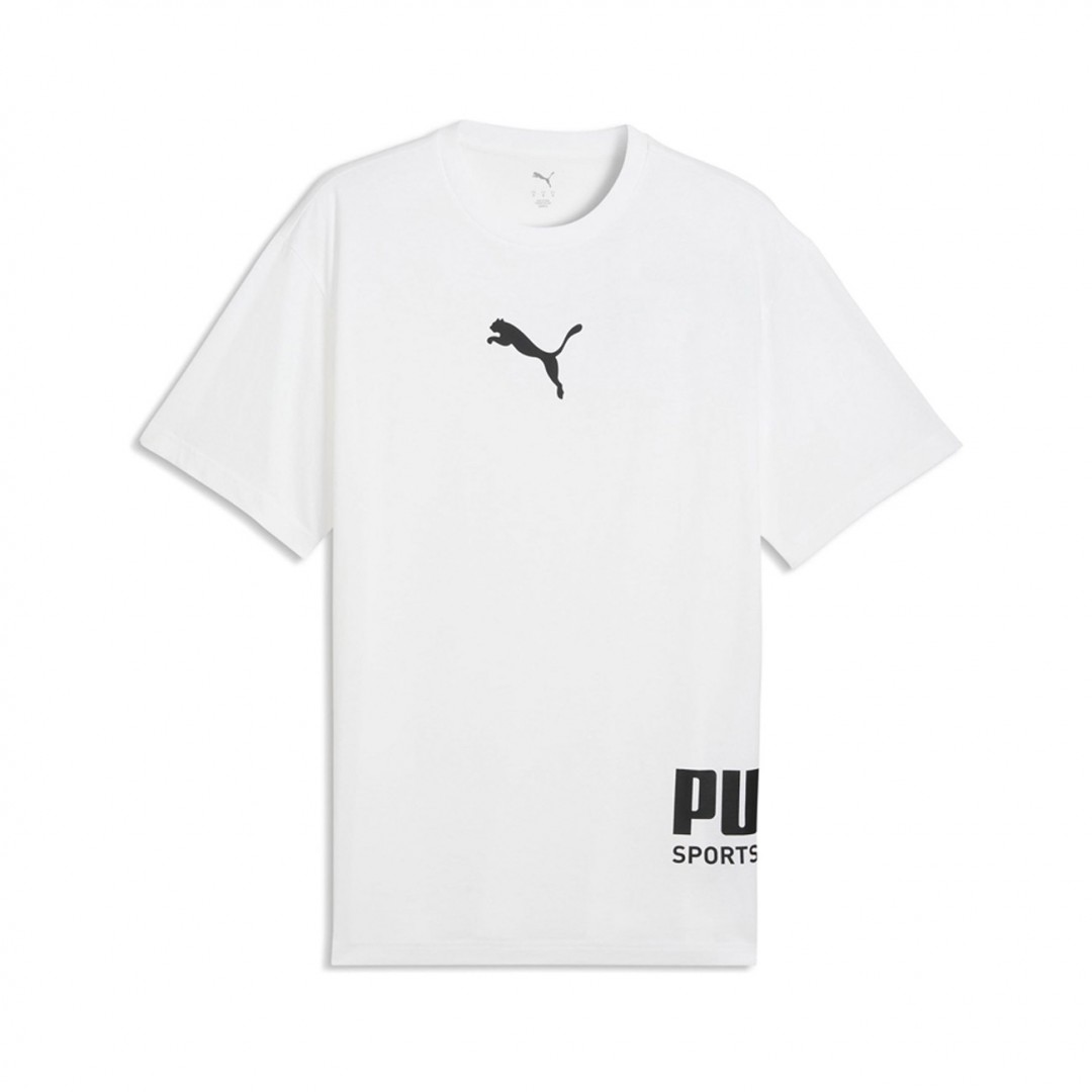 PUMA SPORT RELAXED GRAPHIC TEE 692169-02 Λευκό