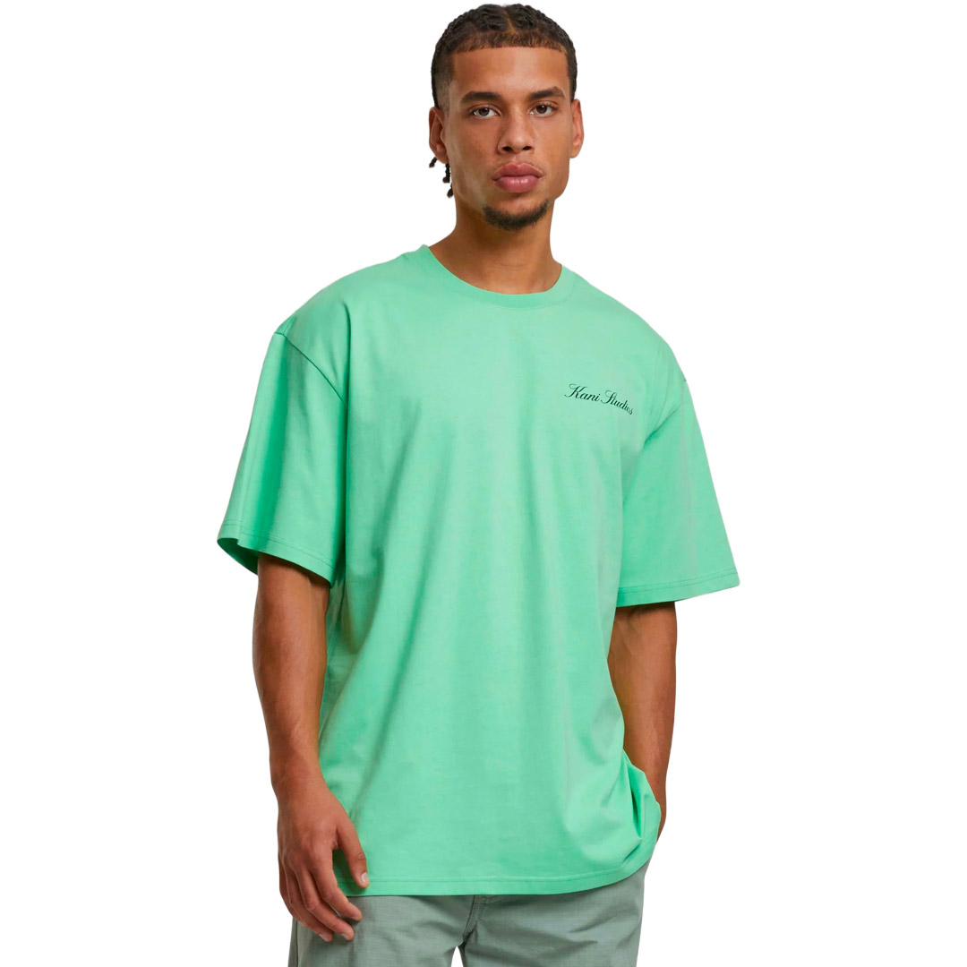KARL KANI PALM PRINT T-SHIRT KM252-003-1-GREEN Πράσινο