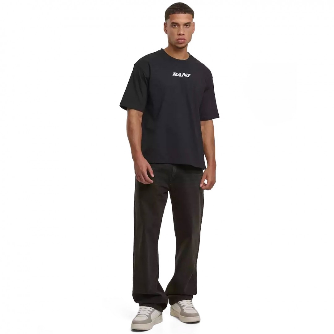 KARL KANI RETRO PATCH PRINT T-SHIRT KM253-001-1-BLACK Black