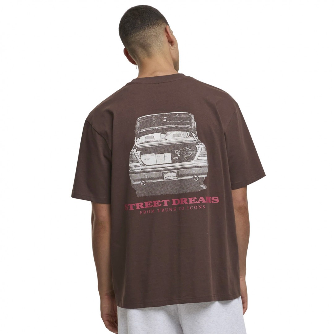 KARL KANI SLOGAN BOXY T-SHIRT KM261-002-1-BROWN Καφέ