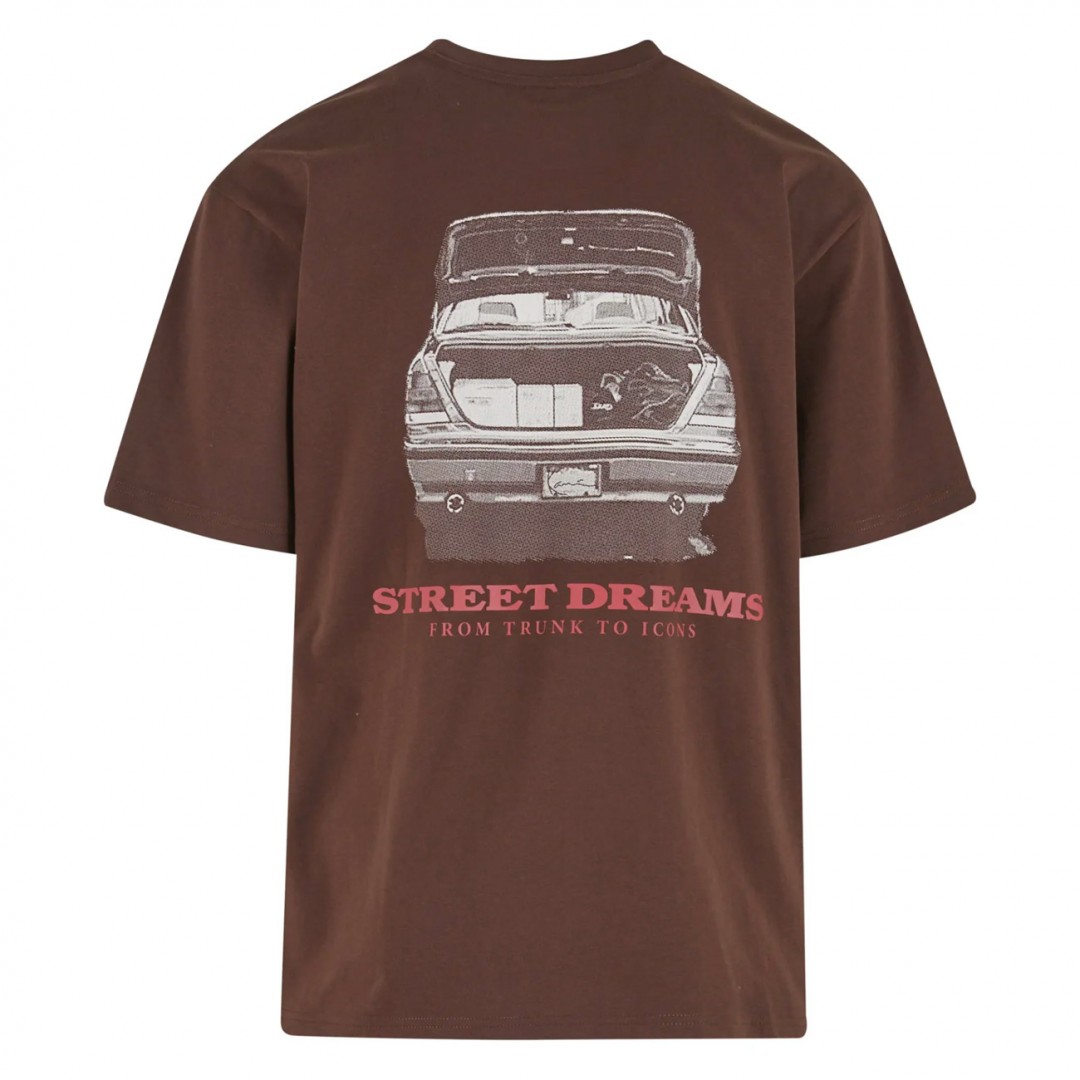 KARL KANI SLOGAN BOXY T-SHIRT KM261-002-1-BROWN Καφέ