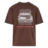 KARL KANI SLOGAN BOXY T-SHIRT KM261-002-1-BROWN Καφέ Εικόνα 3