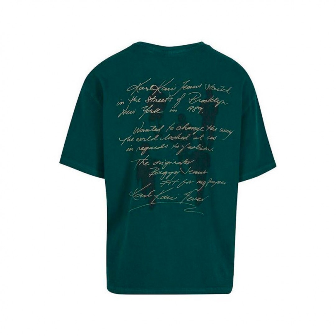 KARL KANI SIGNATURE WASHED OVERSIZED T-SHIRT KM261-016-1-GREEN Green