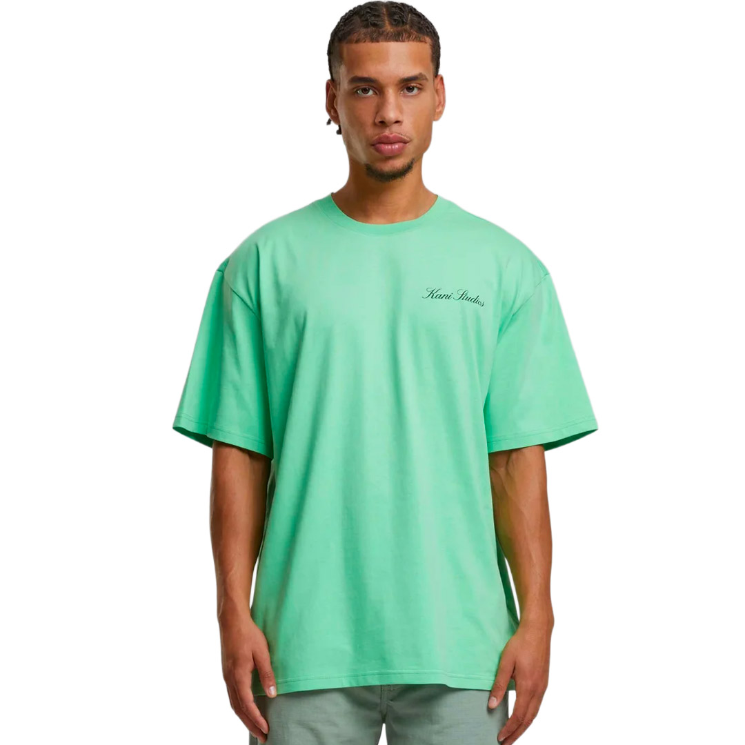 KARL KANI PALM PRINT T-SHIRT KM252-003-1-GREEN Πράσινο