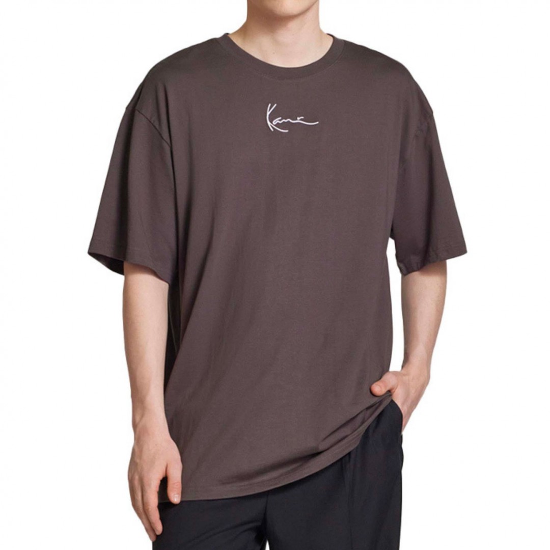 KARL KANI SMALL SIGNATURE ESSENTIAL TEE KM-TE011-022-15-BROWN Καφέ