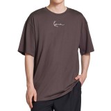 KARL KANI SMALL SIGNATURE ESSENTIAL TEE KM-TE011-022-15-BROWN Καφέ Εικόνα 