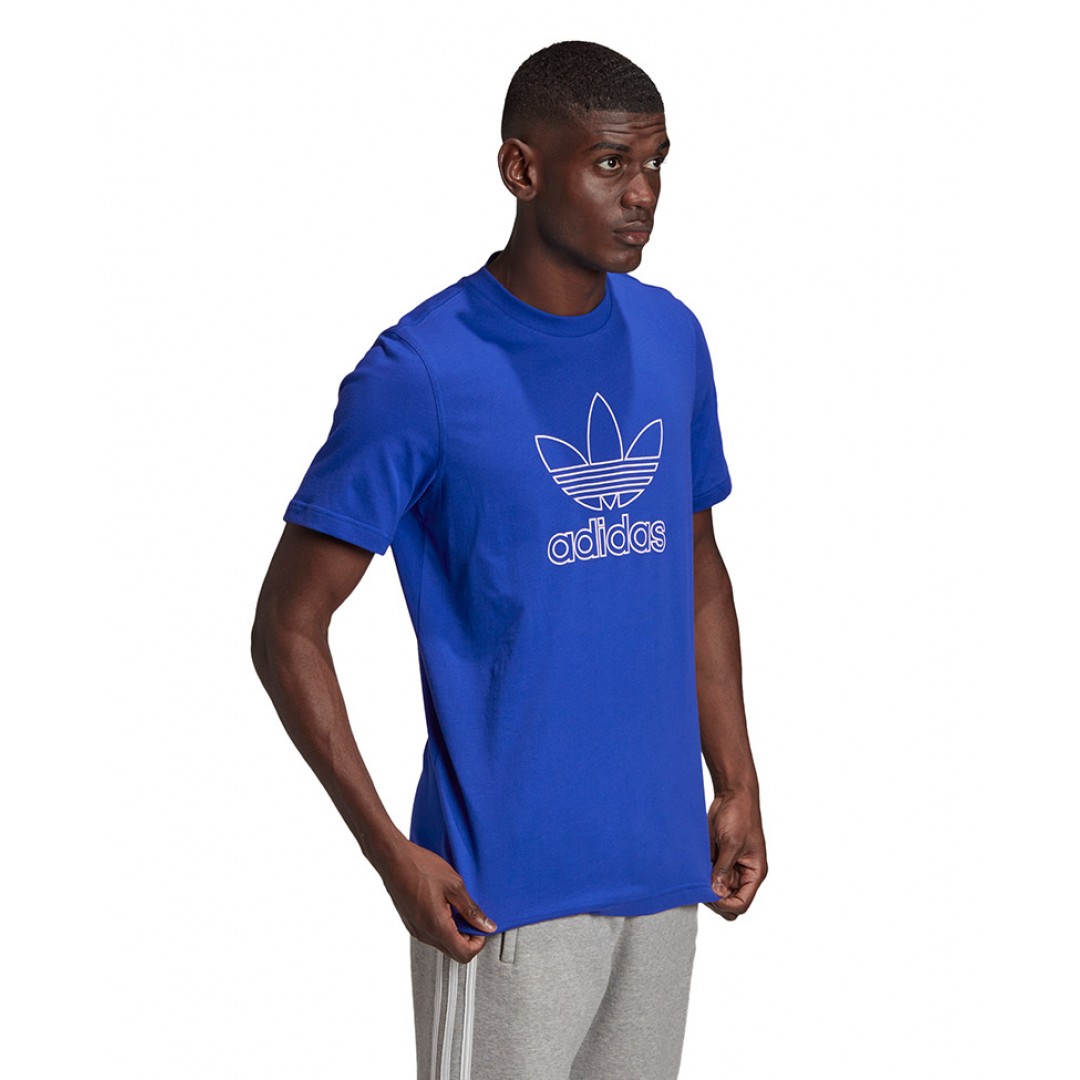 adidas Originals TREFOIL LOGO OUTLINE TEE GF4098 Royal Blue