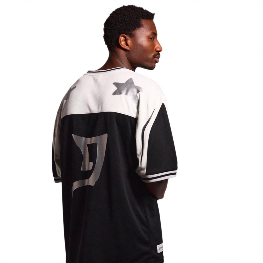 GRIMEY INFAMOUS DEEPER V NECK OVERSIZE TEE GAVN729-BLK Black