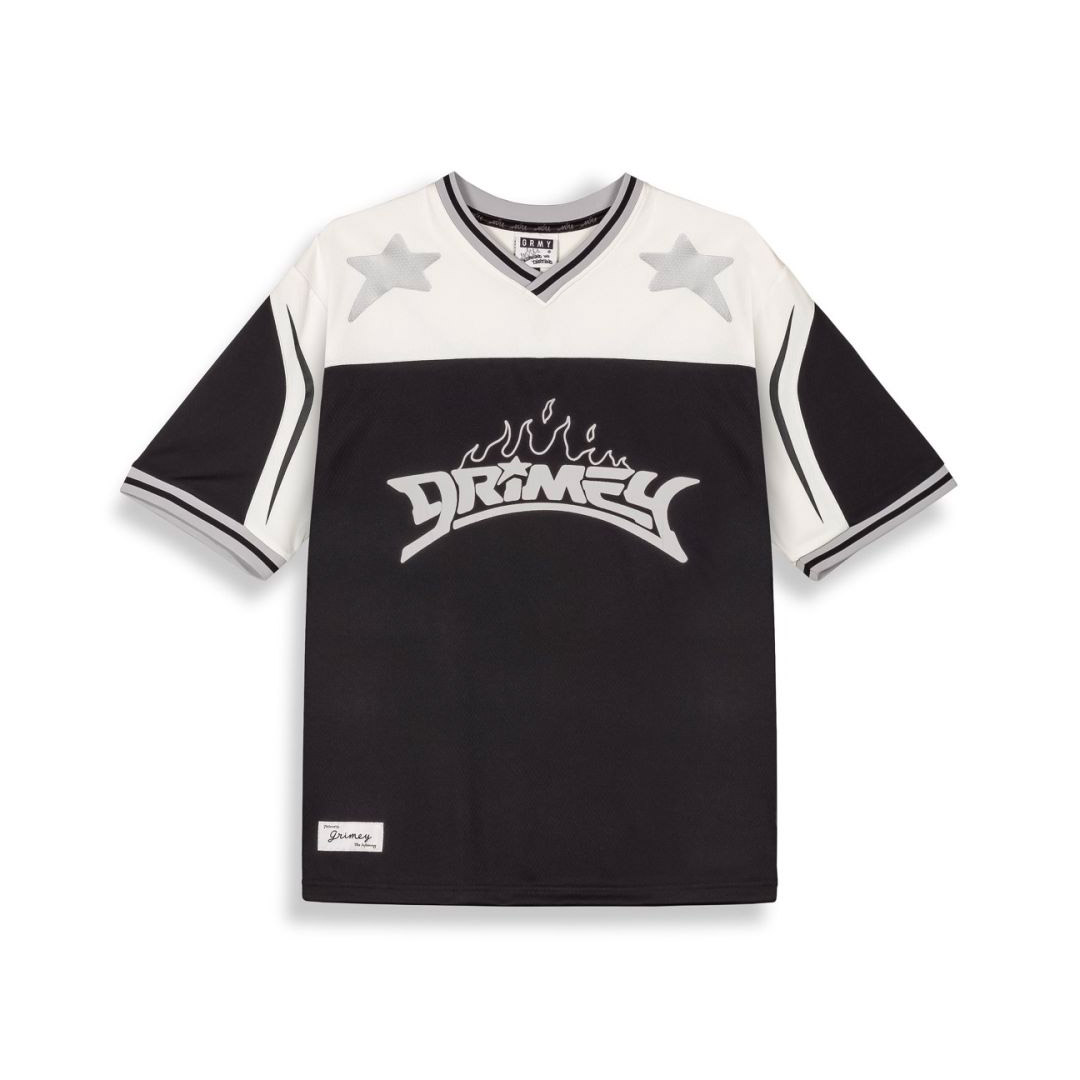 GRIMEY INFAMOUS DEEPER V NECK OVERSIZE TEE GAVN729-BLK Black