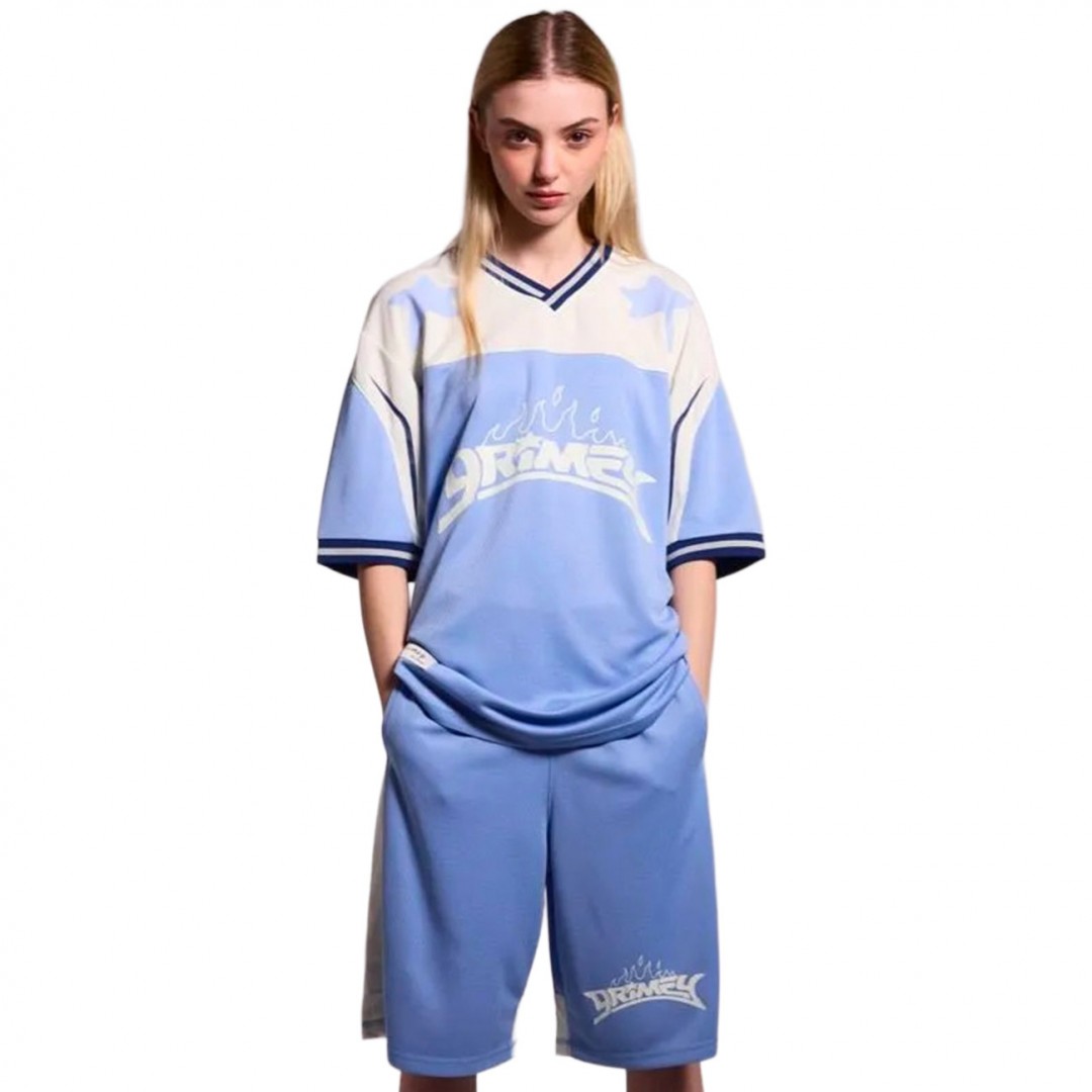 GRIMEY INFAMOUS DEEPER V NECK OVERSIZE TEE GAVN729-LBLU Siel