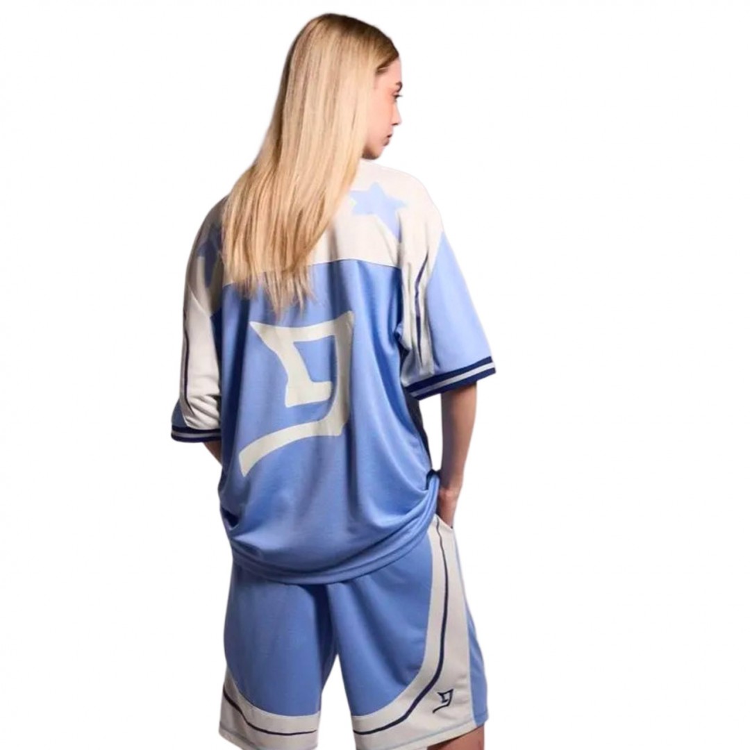GRIMEY INFAMOUS DEEPER V NECK OVERSIZE TEE GAVN729-LBLU Siel