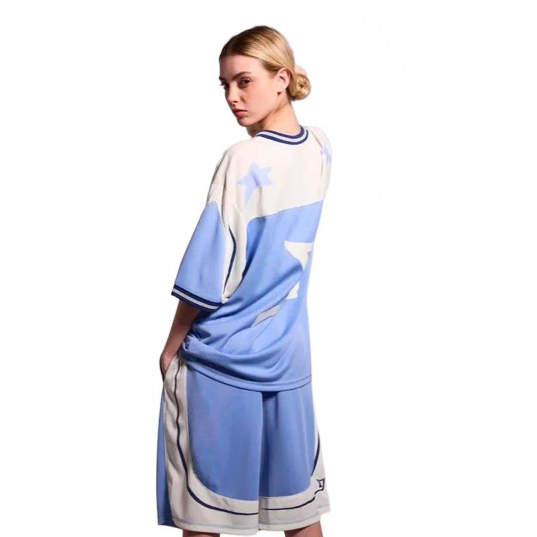 GRIMEY INFAMOUS DEEPER V NECK OVERSIZE TEE GAVN729-LBLU Siel