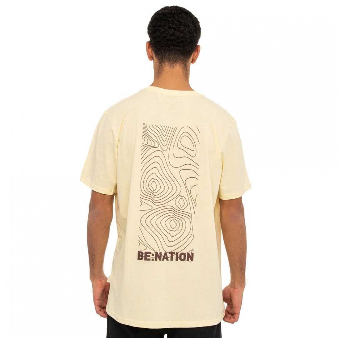 BE:NATION OVERSIZED GEO MAP S/S TEE 05312308-6A Κίτρινο