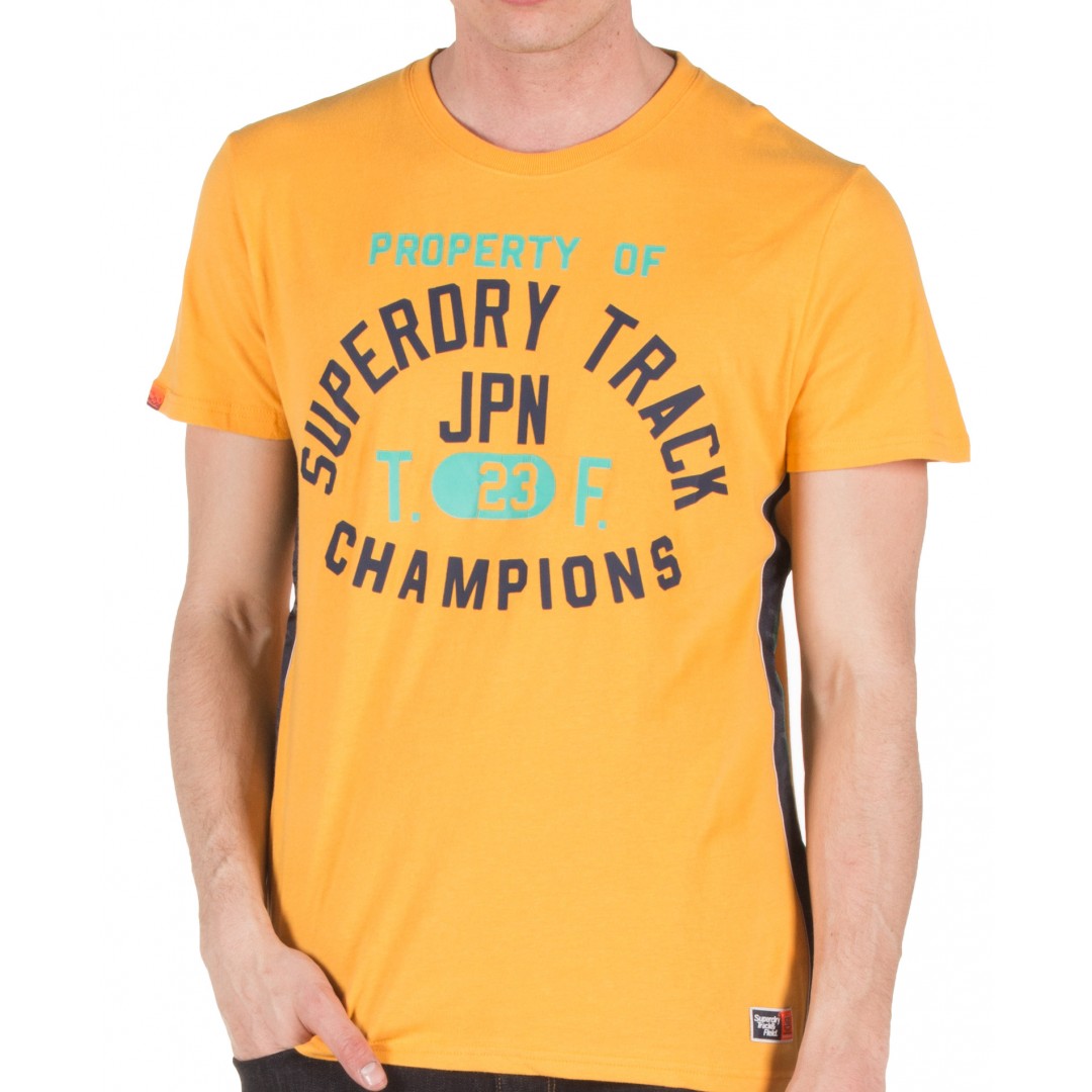 SUPERDRY D1 TRACK & FIELD LITE TAPED TEE M10108AT-C3K Κίτρινο