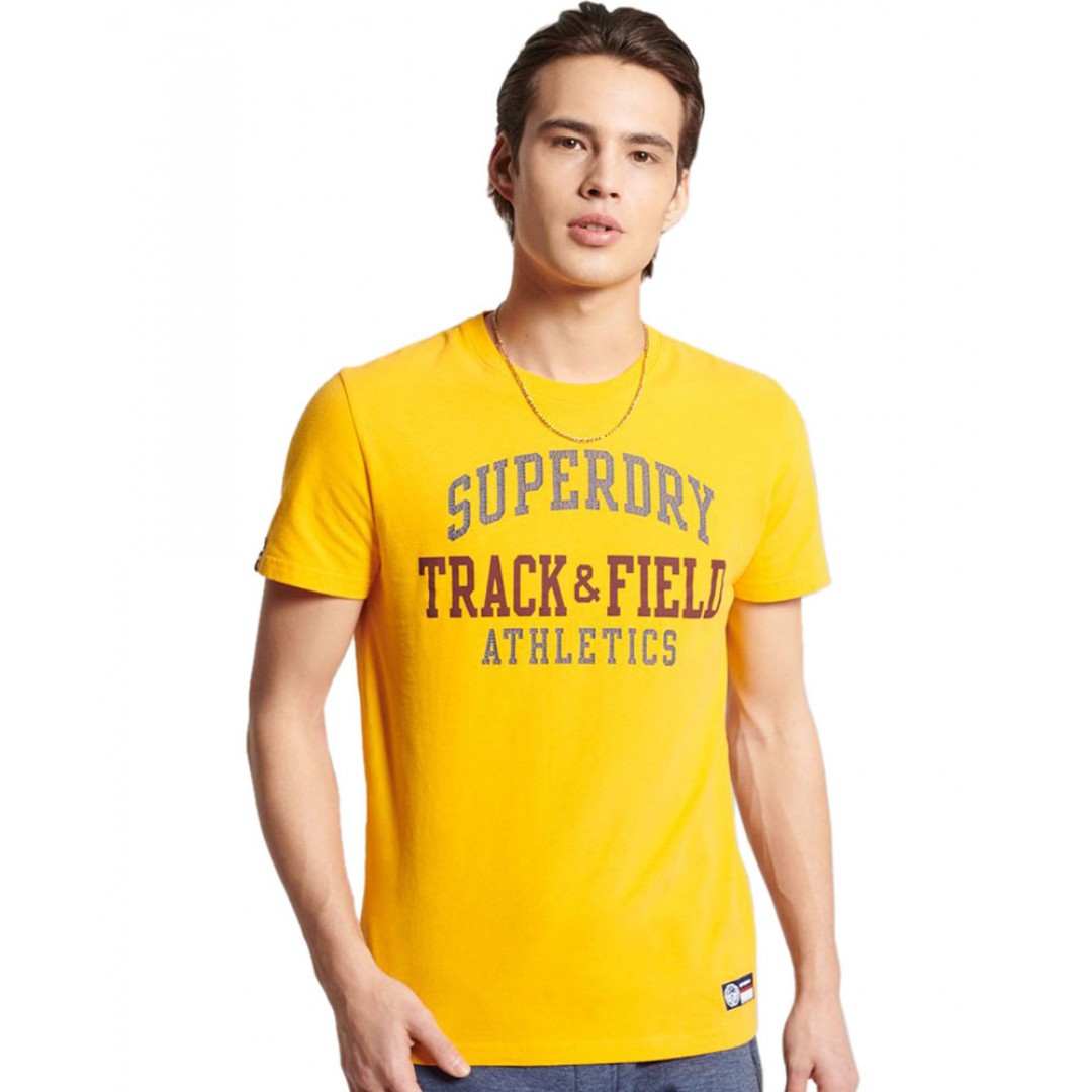 SUPERDRY TRACK AND FIELD GRAPHIC TEE M1010846A-RUA Gold