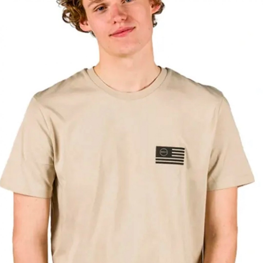GSA MEN ORGANIC T-SHIRT PRINTED 17-17136-BEIGE Μπέζ