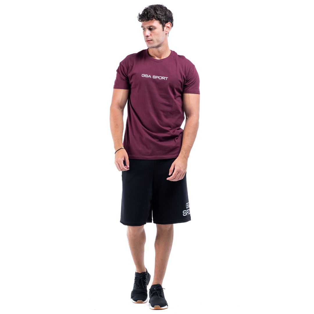 GSA SPORT LOGO T-SHIRT 28-1401-37 OXBLOOD Βordeaux