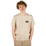 GSA MEN ORGANIC T-SHIRT PRINTED 17-17136-BEIGE Μπέζ Εικόνα 
