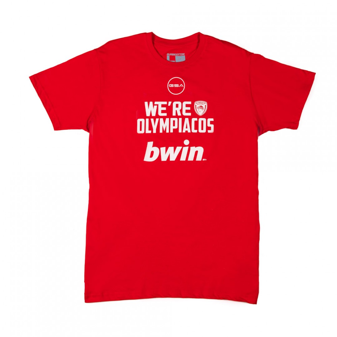 GSA MEN T-SHIRT WE ARE OLYMPIACOS 17471239-RED Κόκκινο