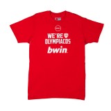 GSA MEN T-SHIRT WE ARE OLYMPIACOS 17471239-RED Κόκκινο Εικόνα 