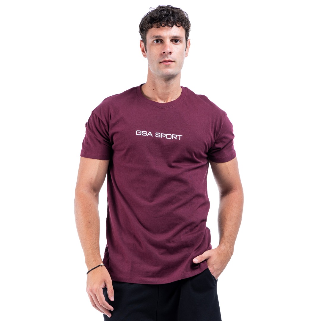 GSA SPORT LOGO T-SHIRT 28-1401-37 OXBLOOD Βordeaux